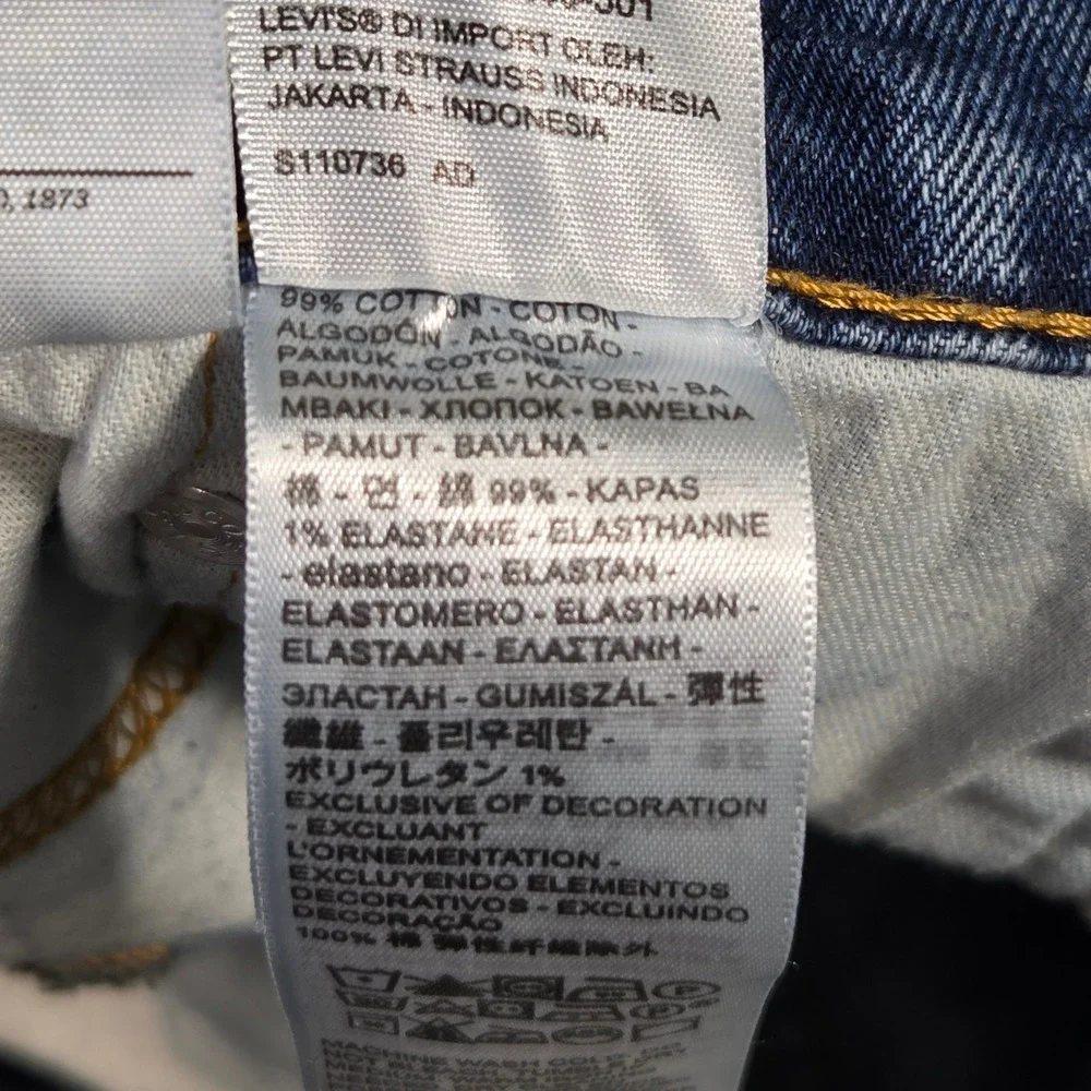 Mens Levi Strauss 505 Jeans‎ Blue Wash Straight Leg Size 38x32 90s Country Retro